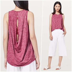 Lululemon Open Back Relaxed Tank Heather Red NWOT